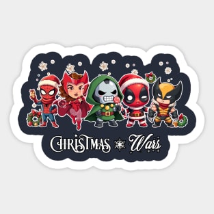 Christmas Wars Marvel Characters Design Sticker
